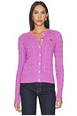 view 1 of 5 JERSEY LONG SLEEVE CARDIGAN in Thistle Pink