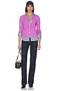 view 4 of 5 JERSEY LONG SLEEVE CARDIGAN in Thistle Pink