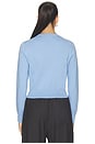 view 4 of 5 Cotton Long Sleeve Crew Neck Pullover Sweater in Dress Shirt Blue