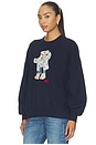 view 2 of 5 Fleece Crew Neck Sweatshirt in Hunter Navy