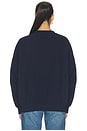 view 4 of 5 Fleece Crew Neck Sweatshirt in Hunter Navy