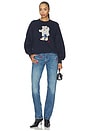 view 5 of 5 Fleece Crew Neck Sweatshirt in Hunter Navy