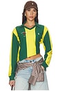 view 1 of 5 JERSEY RUGBY JERSEY POLO PULLOVER in Kelly Green & Canary Yellow