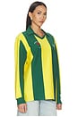 view 2 of 5 JERSEY RUGBY JERSEY POLO PULLOVER in Kelly Green & Canary Yellow