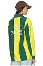 view 4 of 5 JERSEY RUGBY JERSEY POLO PULLOVER in Kelly Green & Canary Yellow