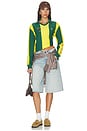 view 5 of 5 JERSEY RUGBY JERSEY POLO PULLOVER in Kelly Green & Canary Yellow