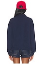 view 4 of 5 Fleece Polo Long Sleeve Sweater in Cruise Navy