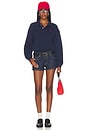 view 5 of 5 Fleece Polo Long Sleeve Sweater in Cruise Navy