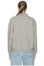 view 4 of 5 Fleece Polo Long Sleeve Sweater in Dark Vintage Heather