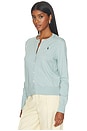 view 2 of 5 Pima Cotton Long Sleeve Cardigan in Cast Green