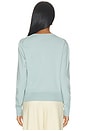 view 4 of 5 Pima Cotton Long Sleeve Cardigan in Cast Green