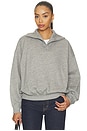 view 1 of 5 Arctic Fleece Knit Long Sleeve Mock Neck Sweatshirt in Dark Vintage Heather