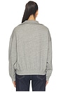 view 4 of 5 Arctic Fleece Knit Long Sleeve Mock Neck Sweatshirt in Dark Vintage Heather