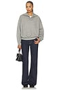 view 5 of 5 Arctic Fleece Knit Long Sleeve Mock Neck Sweatshirt in Dark Vintage Heather