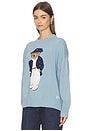 view 2 of 5 Cotton Bear Crew Neck Pullover in Blue Note