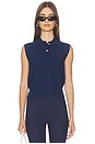 view 1 of 5 Sleeveless Polo Knit Collar Pullover in East Side Royal