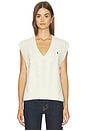 view 1 of 5 Wool Cashmere Sleeveless Pullover in Authentic Cream