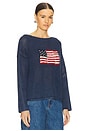 view 2 of 4 Flag Pullover Sweater in Blue Multi