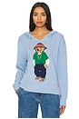 view 1 of 4 Bear Pullover Sweater in Camp Blue