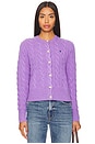 view 1 of 5 Cashmere Cardigan in Wisteria Heather