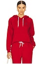 view 1 of 4 Shrunken Fit Fleece Hoodie in Madison Red