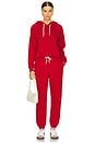 view 4 of 4 Shrunken Fit Fleece Hoodie in Madison Red