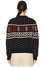 view 3 of 4 Snowflake-motif Wool Crewneck Sweater in Black Multi