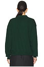 view 3 of 4 Polo-collar Fleece Pullover in College Green
