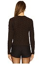 view 3 of 5 Cable-knit Wool-cashmere Cardigan in Dark Brown Marl