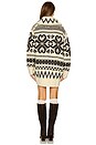 view 4 of 4 Wool-blend Shawl-collar Cardigan in Cream Brown Multi
