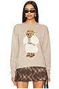 view 1 of 4 SUÉTER DE ALGODÓN CON CUELLO ALTO POLO BEAR in Mushroom Marl Multi