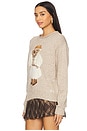 view 2 of 4 SUÉTER DE ALGODÓN CON CUELLO ALTO POLO BEAR in Mushroom Marl Multi