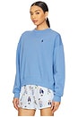 view 2 of 4 Fleece Crewneck Pullover in Summer Blue