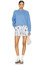 view 4 of 4 Fleece Crewneck Pullover in Summer Blue