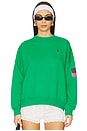 view 2 of 6 Oversize Logo Fleece Crewneck in Bright Clover