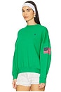 view 3 of 6 Oversize Logo Fleece Crewneck in Bright Clover