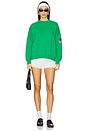 view 5 of 6 Oversize Logo Fleece Crewneck in Bright Clover