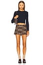 view 4 of 5 Cable-knit Cotton Cropped Sweater in Hunter Navy