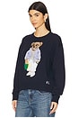 view 2 of 5 Polo Bear Cotton Crewneck Sweater in Hunter Navy Multi