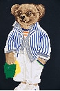 view 5 of 5 Polo Bear Cotton Crewneck Sweater in Hunter Navy Multi