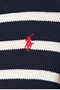 view 5 of 5 Striped Cotton Crewneck Cardigan in Navy & White Multi