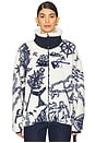 view 2 of 5 High-pile Fleece Graphic Zip Jacket in Winter Cream