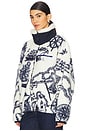 view 3 of 5 High-pile Fleece Graphic Zip Jacket in Winter Cream
