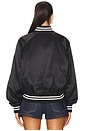 view 4 of 5 Logo Satin Bomber Jacket in Polo Black