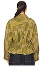 view 4 of 5 Printed Cropped Field Jacket in 1922 Camo Green & Brown Multi