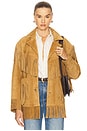 view 1 of 4 Fringe Suede Western Jacket in Maple