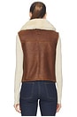 view 4 of 5 Shearling Full-zip Vest in Pale Russet & Spring Beige