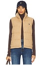 view 1 of 6 Cable Knit Wool Cashmere Quilted Vest in Collection Camel Melange