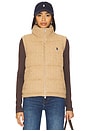 view 2 of 6 Cable Knit Wool Cashmere Quilted Vest in Collection Camel Melange