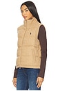 view 3 of 6 Cable Knit Wool Cashmere Quilted Vest in Collection Camel Melange